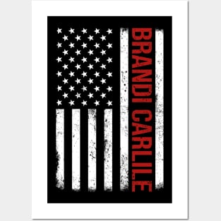 Graphic Brandi Carlile Proud Name US American Flag Birthday Gift Posters and Art